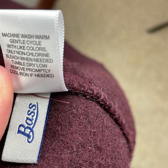 G.H. Bass & Co Tunic Jacket SZ S Maroon/Black Warm Drawstrings Inside For Fit - Picture 11 of 12